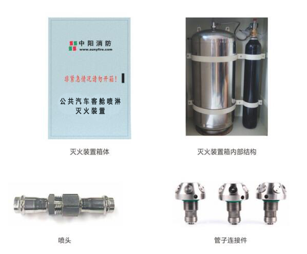 公共汽車客艙噴淋滅火裝置